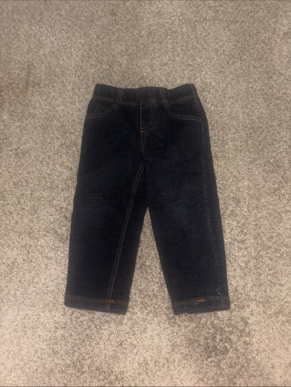 Kids Dark Blue Stretch Denim Pants